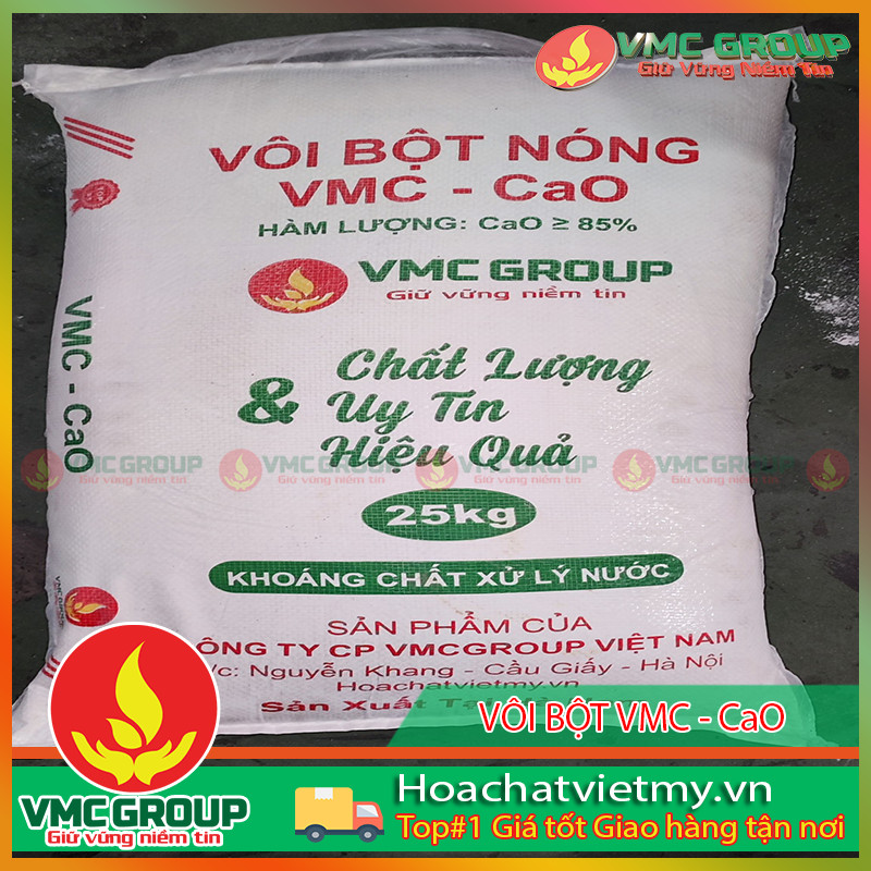 Vôi CaO được dùng trong nhiều lĩnh vực